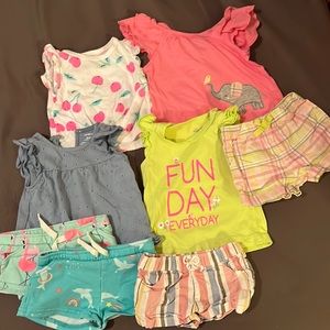 Baby Girl 3 Months Warm Weather Clothing Bundle - Carters